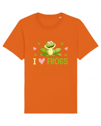 I Love Frogs Bright Orange