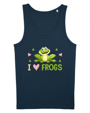 I Love Frogs Navy