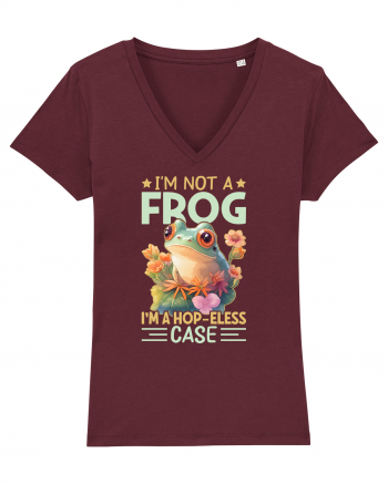 I'm Not A Frog I'm A Hop-Eless Case Burgundy