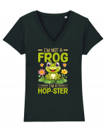 I'm Not A Frog I'm A Hop-Ster Tricou mânecă scurtă guler V Damă Evoker