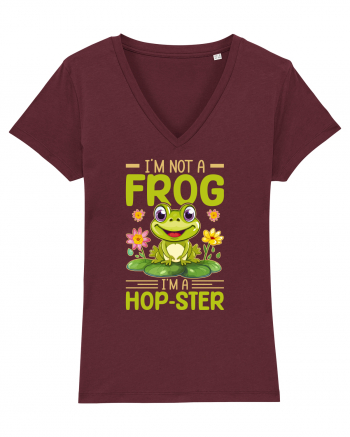 I'm Not A Frog I'm A Hop-Ster Burgundy