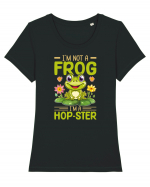 I'm Not A Frog I'm A Hop-Ster Tricou mânecă scurtă guler larg fitted Damă Expresser