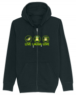 LIVE LAUGH LOVE Hanorac cu fermoar Unisex Connector