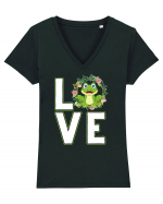 LOVE Frog Tricou mânecă scurtă guler V Damă Evoker