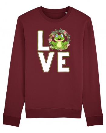 LOVE Frog Burgundy