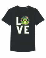 LOVE Frog Tricou mânecă scurtă guler larg Bărbat Skater