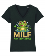 MILF Man I Love Frogs Tricou mânecă scurtă guler V Damă Evoker