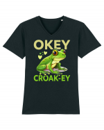 Okey Croak-ey Tricou mânecă scurtă guler V Bărbat Presenter