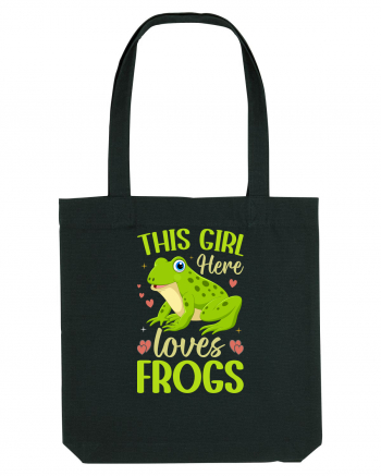 This Girl Here Loves Frogs Black