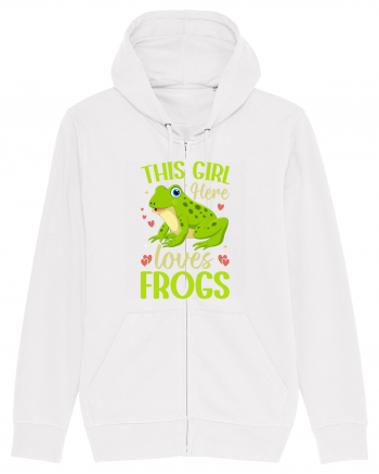 This Girl Here Loves Frogs White