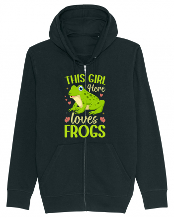 This Girl Here Loves Frogs Black