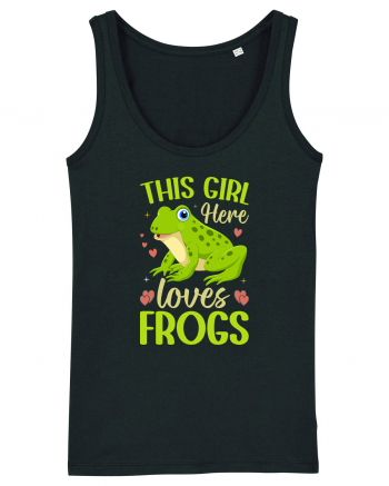 This Girl Here Loves Frogs Black