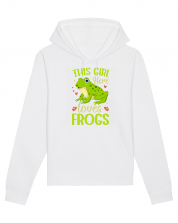 This Girl Here Loves Frogs White