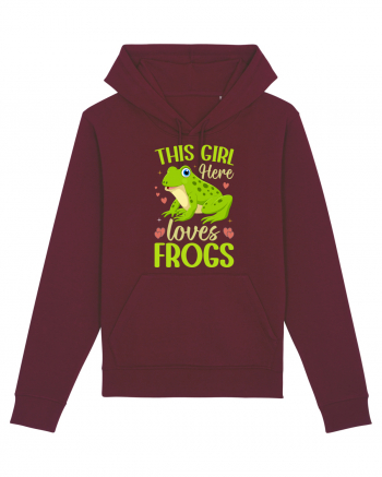 This Girl Here Loves Frogs Burgundy