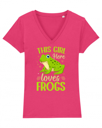 This Girl Here Loves Frogs Raspberry