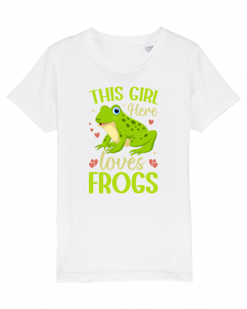 This Girl Here Loves Frogs White