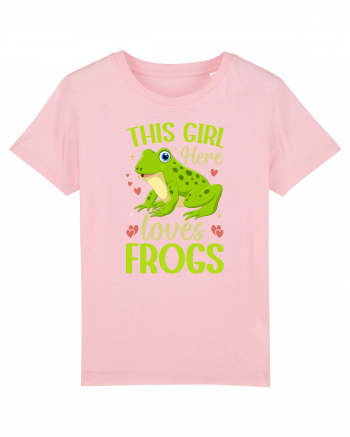 This Girl Here Loves Frogs Cotton Pink