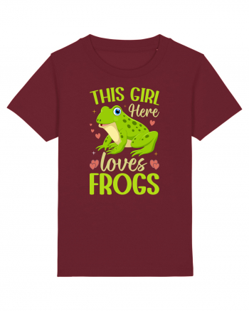 This Girl Here Loves Frogs Burgundy