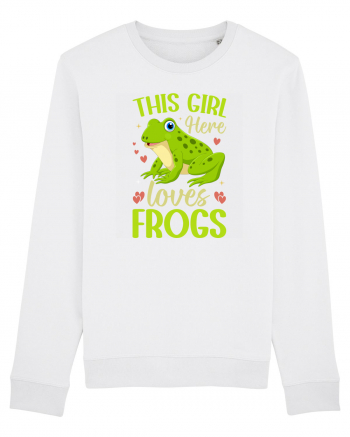 This Girl Here Loves Frogs White