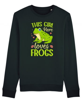 This Girl Here Loves Frogs Black