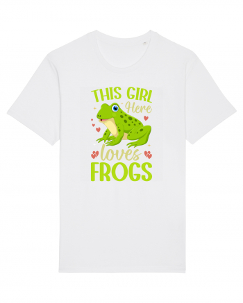 This Girl Here Loves Frogs White