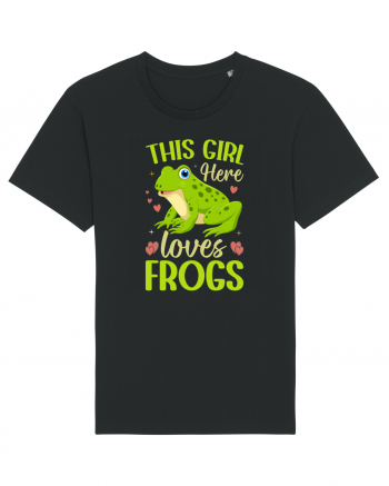 This Girl Here Loves Frogs Black