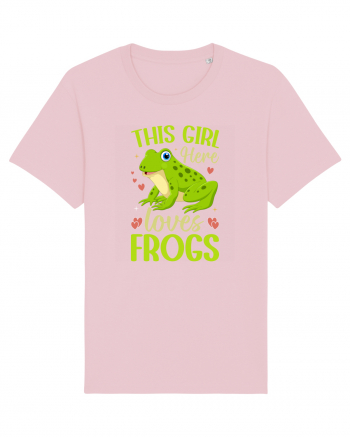 This Girl Here Loves Frogs Cotton Pink