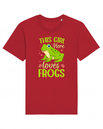 This Girl Here Loves Frogs Red