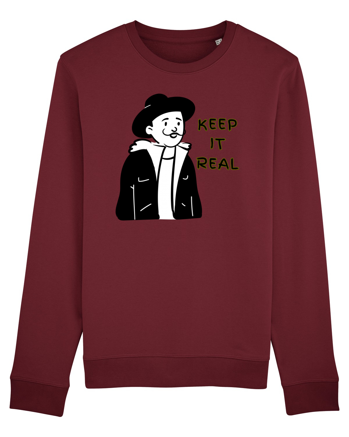 Bluză mânecă lungă Unisex Rise Burgundy