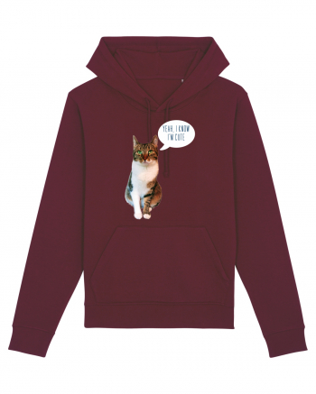 Cute Cat message Burgundy