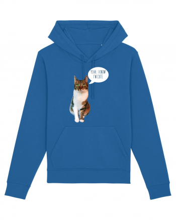 Cute Cat message Royal Blue