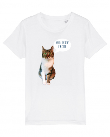 Cute Cat message White