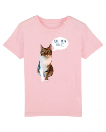 Cute Cat message Cotton Pink