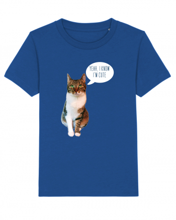 Cute Cat message Majorelle Blue