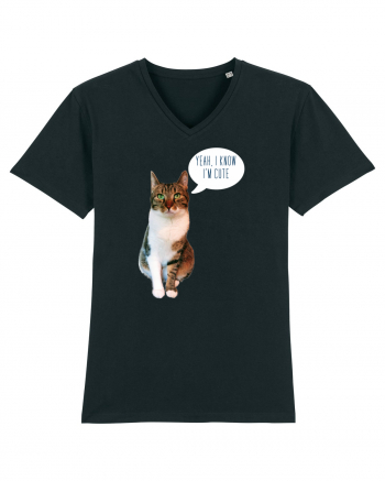 Cute Cat message Black