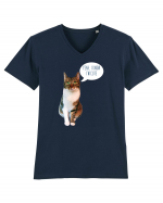 Cute Cat message Tricou mânecă scurtă guler V Bărbat Presenter