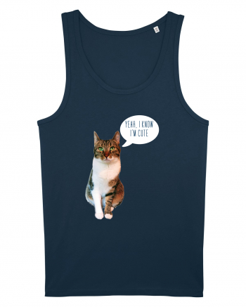 Cute Cat message Navy