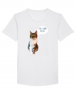 Cute Cat message Tricou mânecă scurtă guler larg Bărbat Skater