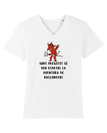 DRĂCUȘOR PREGATIT - HALLOWEEN Tricou mânecă scurtă guler V Bărbat Presenter