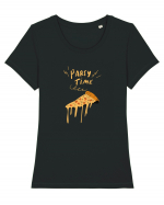 PARTY TIME - PIZZA Tricou mânecă scurtă guler larg fitted Damă Expresser