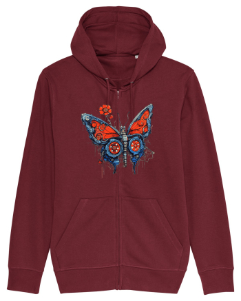 Fluture robot Burgundy