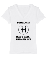 Real cars Tricou mânecă scurtă guler V Damă Evoker