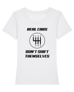 Real cars Tricou mânecă scurtă guler larg fitted Damă Expresser