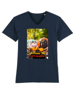 Witching you a happy Halloween Tricou mânecă scurtă guler V Bărbat Presenter