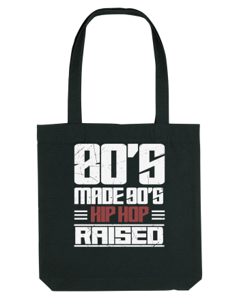80's Made 90's Hip Hop Raised distressed Black