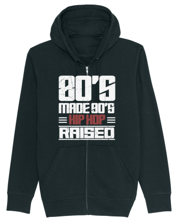 80's Made 90's Hip Hop Raised distressed Black