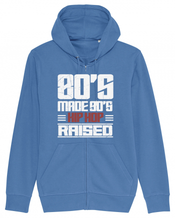 80's Made 90's Hip Hop Raised distressed Bright Blue