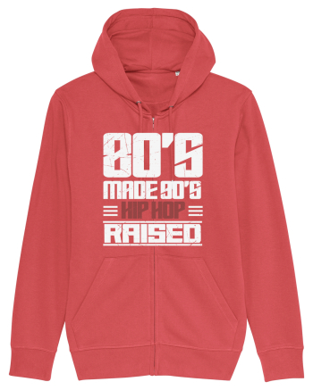 80's Made 90's Hip Hop Raised distressed Carmine Red