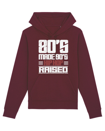 80's Made 90's Hip Hop Raised distressed Burgundy