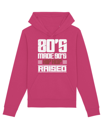 80's Made 90's Hip Hop Raised distressed Raspberry